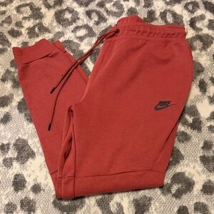 Nike mens Rust Red Nike tech Sweatpants